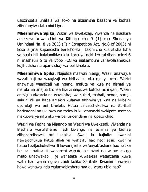 Luhaga Mpina Atikisa Bunge Sakata La Kupanda Kwa Gharama Za Maisha