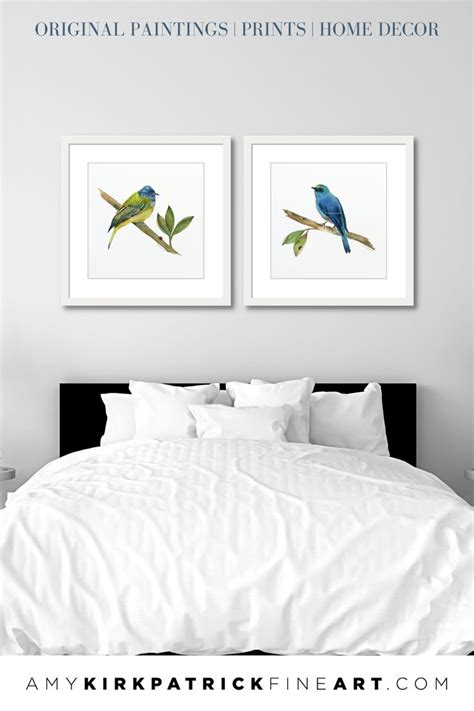 Watercolor Paintings By Amy Kirkpatrick Nature Wall Art Blue Wall