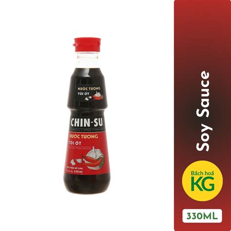 Chinsu Garlic Chili Soy Sauce Bottle 330ml Nuoc Tuong Toi Ot Chin Su