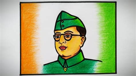 Netaji Subhash Chandra Bose Drawing Step By Step Netaji Drawing