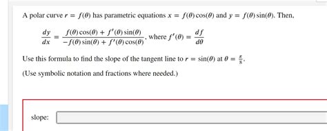 Solved A Polar Curve Rfθ ﻿has Parametric Equations