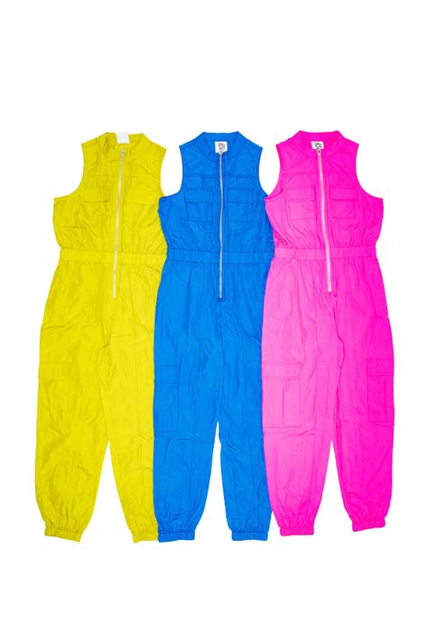 Crinkle Nylon Cargo Jumpsuit Assorted Colors Citi Trends