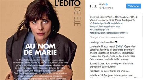 Au Nom De Marie La Réponse Du Magazine Elle à La Une Des Inrocks Sur Cantat Tf1 Info