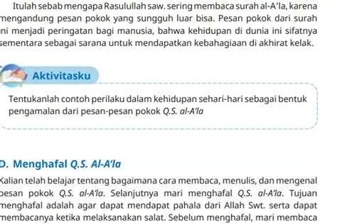 Kunci Jawaban PAI Kelas 6 SD MI Bab 6 Halaman 113 Kurikulum Merdeka