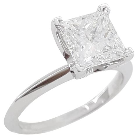 Gia Certified Ct E Color Vs Clarity Princess Cut Diamond Solitaire