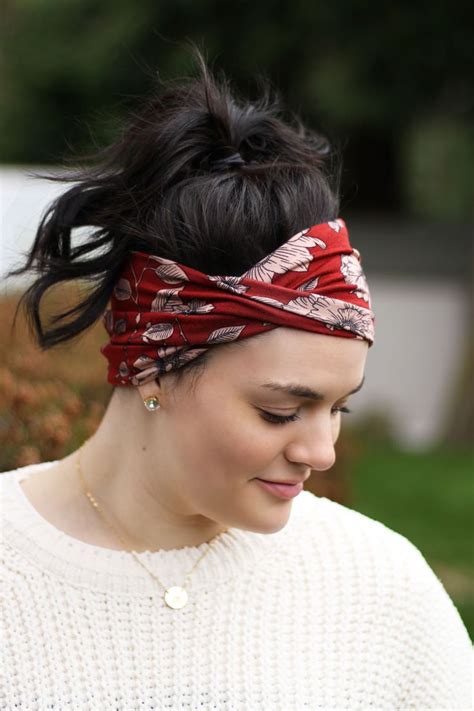 Rust Floral Twist Headband Wide Headbands For Women Burnt Orange