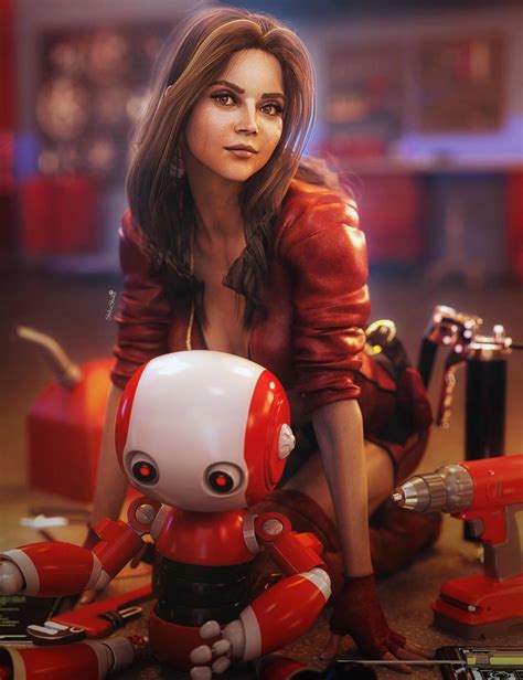 Bot Engineer Cute Fantasy Woman 3d Art Ds Iray By Shibashake On Deviantart