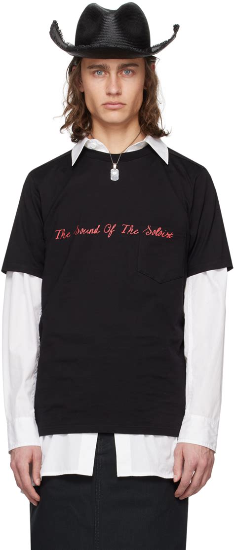 TAKAHIROMIYASHITA TheSoloist.: Black 'The Sound Of The Soloist' T-Shirt | SSENSE