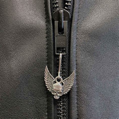 Winged Skull Zipper Pull Legendary Usa