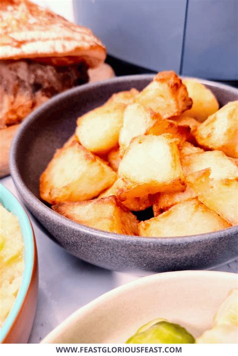 Crispy Air Fried Roast Potatoes Parboiled Feast Glorious Feast