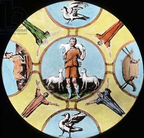 Ceiling Painting Depicting The Good Shepherd At The Catacombs Alongside