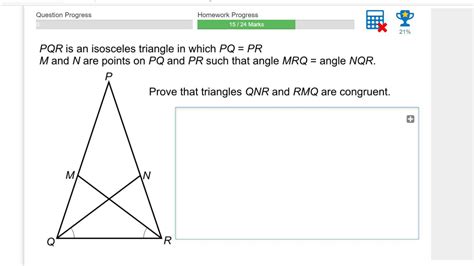 PQR Is An Isosceles Triangle In Which PQ PR M And N Are Points On PQ