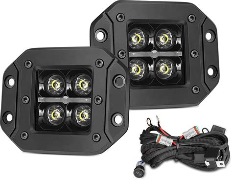 Amazon Roador Inch W Flush Mount Led Pods With White Drl Flush