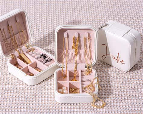 Personalized Jewelry Box Travel Jewelry Case Bridesmaid Etsy