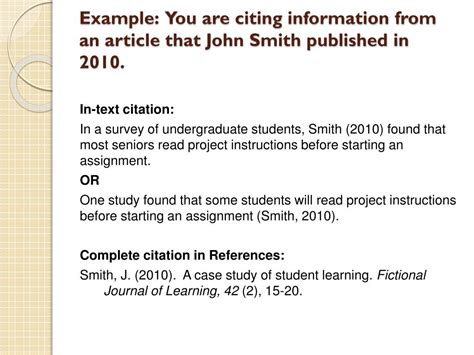 Citing Sources In A Document