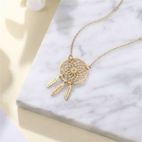 Dream Catcher Necklace Gold Silver FARUZO