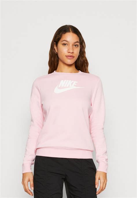 Nike Sportswear W Nsw Club Flc Gx Crew Std Sweatshirt Med Soft Pinkwhitepink Zalandoch