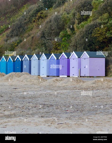 Purple Beach Huts Hi Res Stock Photography And Images Alamy