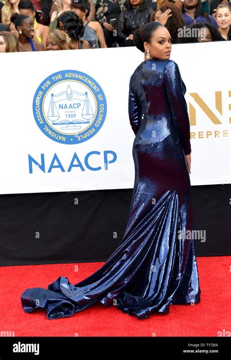 Demetria Mckinney Arrives For The 49th Naacp Image Awards At The Pasadena Civic Auditorium In