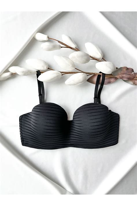 La Noche Lingerie Siyah Straplez Toparlayıcı Lotus Sütyen Fiyatı