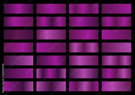 Purple Metal Gradient Set Vector Metallic Texture Big Collection Of Pink Metallic Gradients On