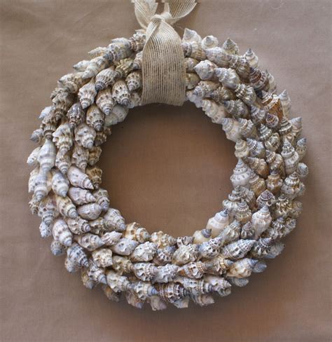 Beach Wreath 10 Inch Seashell Wreath Coastal Decor Blue Etsy