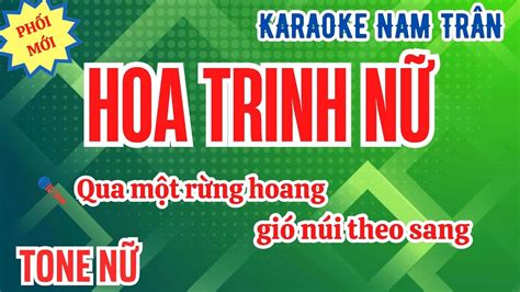 Karaoke Hoa Trinh Nữ Tone Nữ Nam Trân YouTube