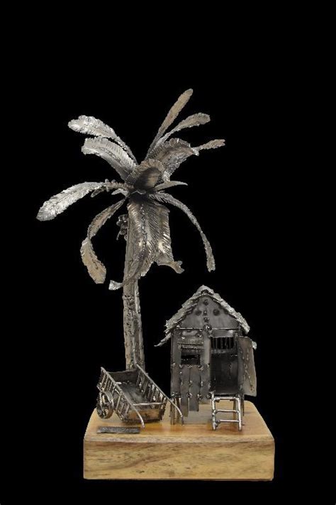 Coconut Bahay Kubo With Cart Emmanuel Bueza Sculpture Hobbies