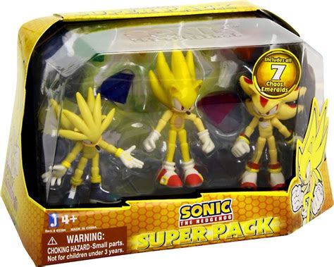 Sonic The Hedgehog Super Pack 35 Action Figure 3 Pack Includes 7 Chaos