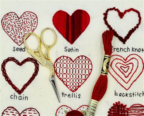 NINE FUN WAYS TO EMBROIDER VALENTINE HEARTS Pam Ash Designs