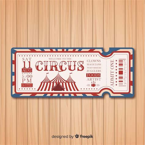 Vintage Circus Ticket Free Vector