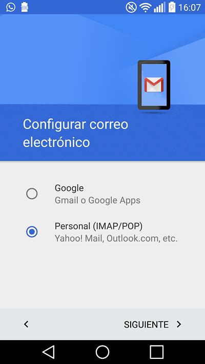 Cómo configurar tu correo de Descom en Android Gmail