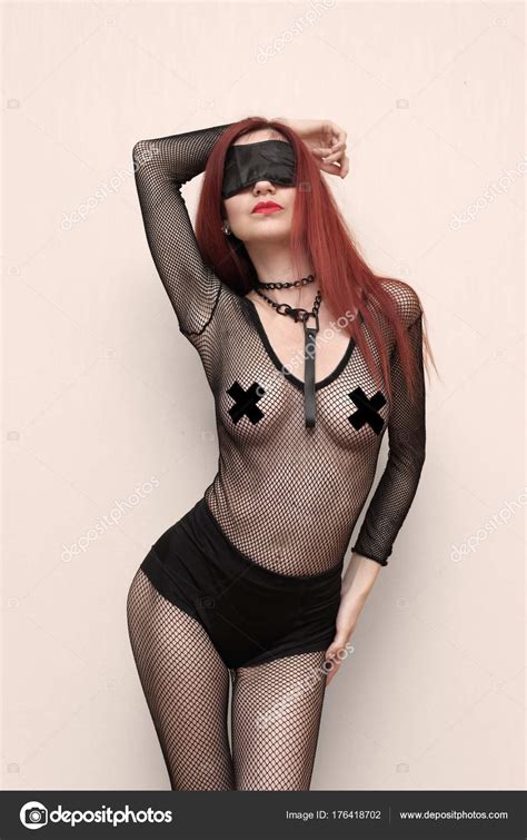Sexy Naked Girl In Mask Stock Photo By Zhagunov