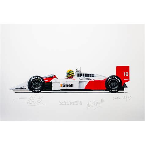 Ayrton Senna Mclaren Mp44 1988 Signed By Steve Nichols And Matthew