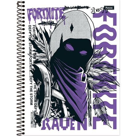 Caderno Foroni Universit Rio Fortnite Espiral Folhas Foroni Entrega