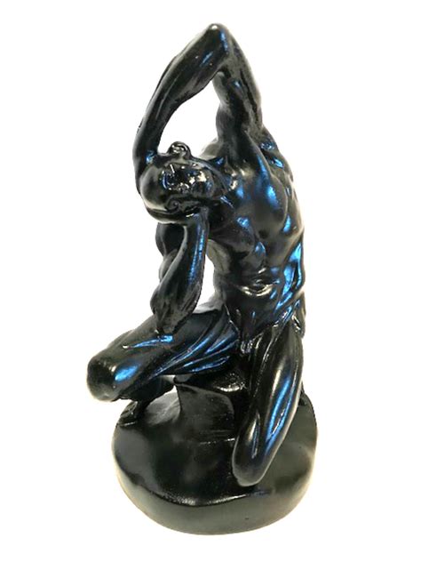 Sculpture Of Naked Man Kneeling Twisting His Head Austin Productions