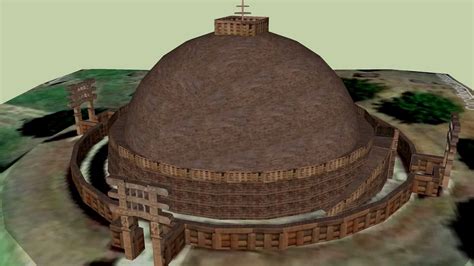 Grand Stupa Sanchi Madhya Pradesh Inde 3d Model