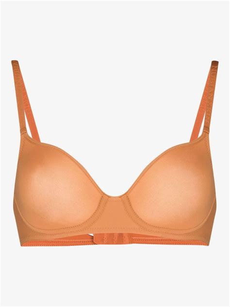 NUBIAN SKIN Naked Seamless Underwired Bra Orange Editorialist