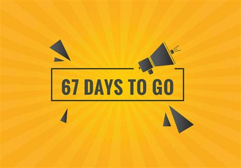 67 Days To Go Countdown Template 67 Day Countdown Left Days Banner