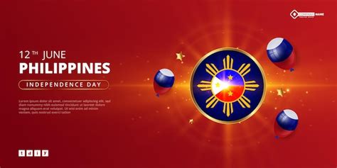 Premium Vector Vector Philippines Celebration Independence Day Banner