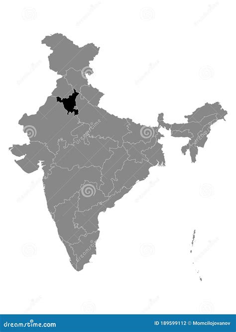 Location Map of Haryana State Stock Vector - Illustration of labeled