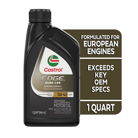 Castrol EDGE Euro 5W 40 Advanced Full Synthetic Motor Oil 03 01 2024