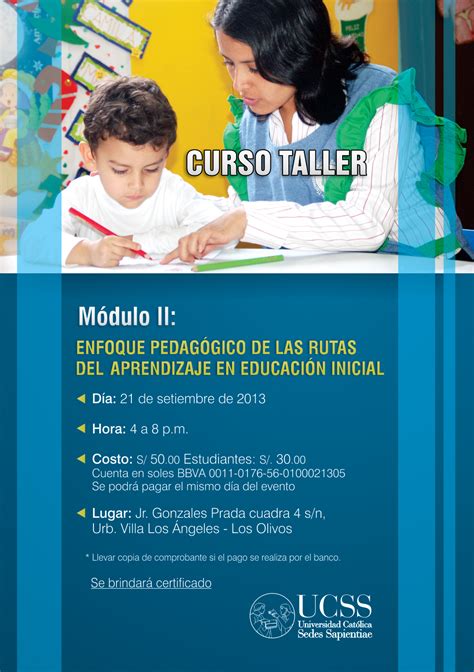 Educación Inicial Curso Taller de RUTAS DEL APRENDIZAJE CampUCSS