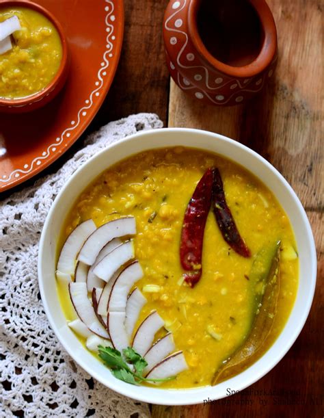 Cholar Dal Bengal Gram Lentils Cooked In Coconut Spices Recipe