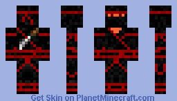 red black ninja Minecraft Skin