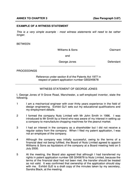 Witness Statement Template 2020 2021 Fill And Sign Printable Template