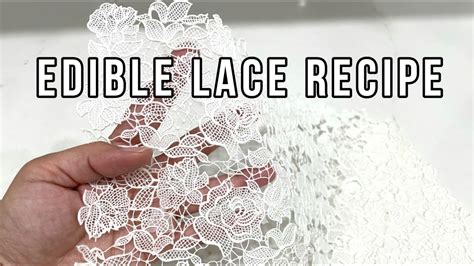 How To Make Edible Lace Recipe Cake Decorating Tutorials Sugarella