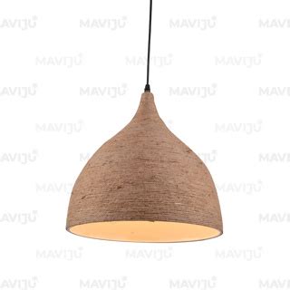 Lampara Colgante De Cuerda Campana Beige L E V Hz Mm