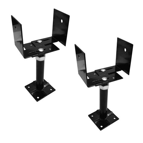 Pylex Adjustable Deck Support Multi Format 33 66 Black Pack Of 2 Units