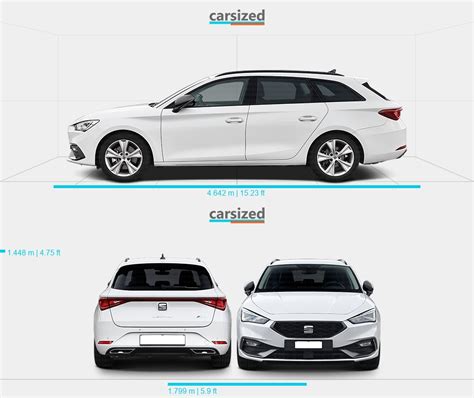 Seat Leon 2020-present Dimensions Side View